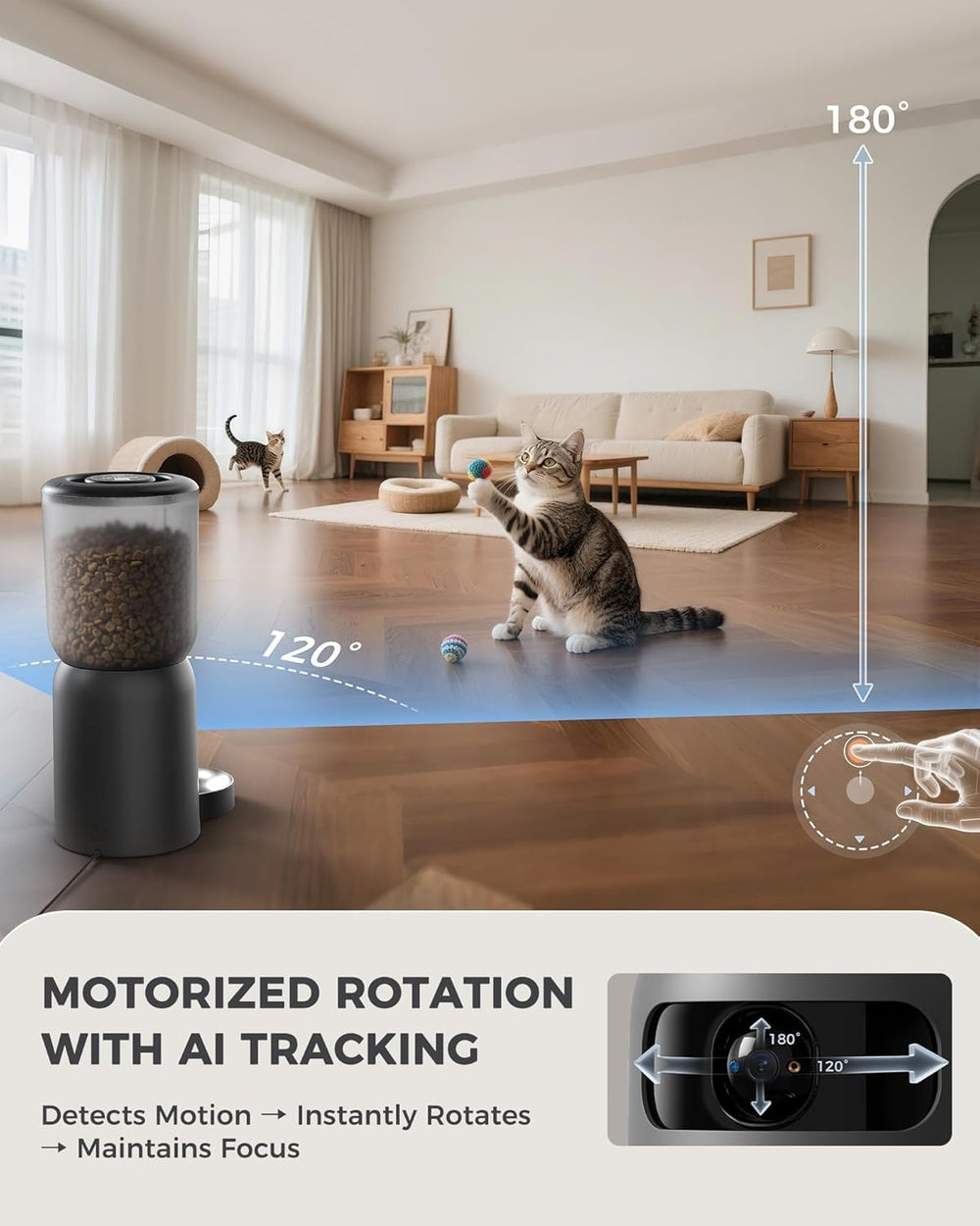 PETOCAT AI feeder remote audio enables two-way conversation