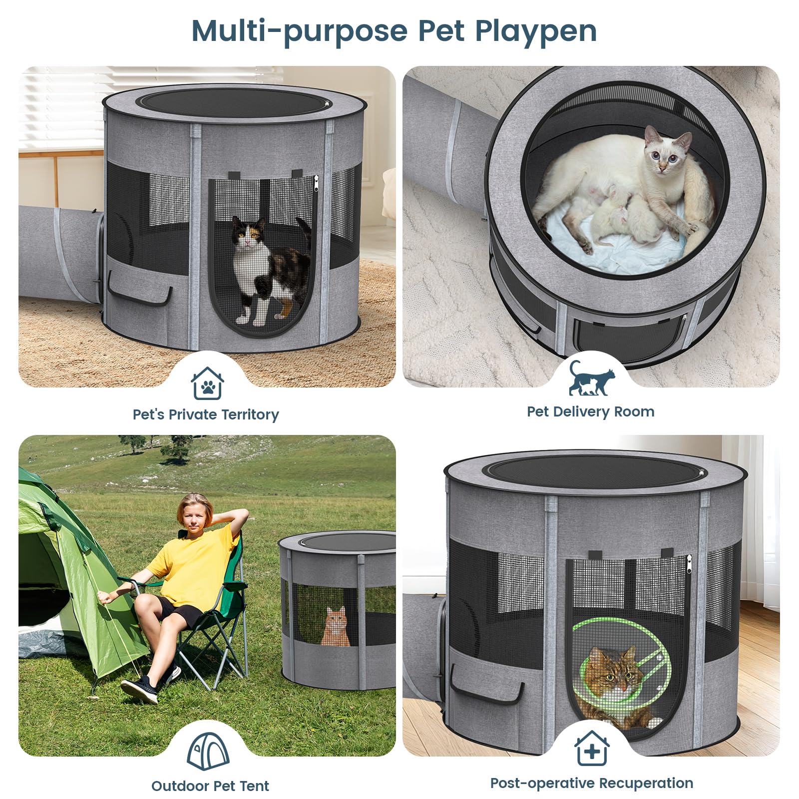 PETOCAT anti-scratch mesh keeps pets safe while observing surroundings