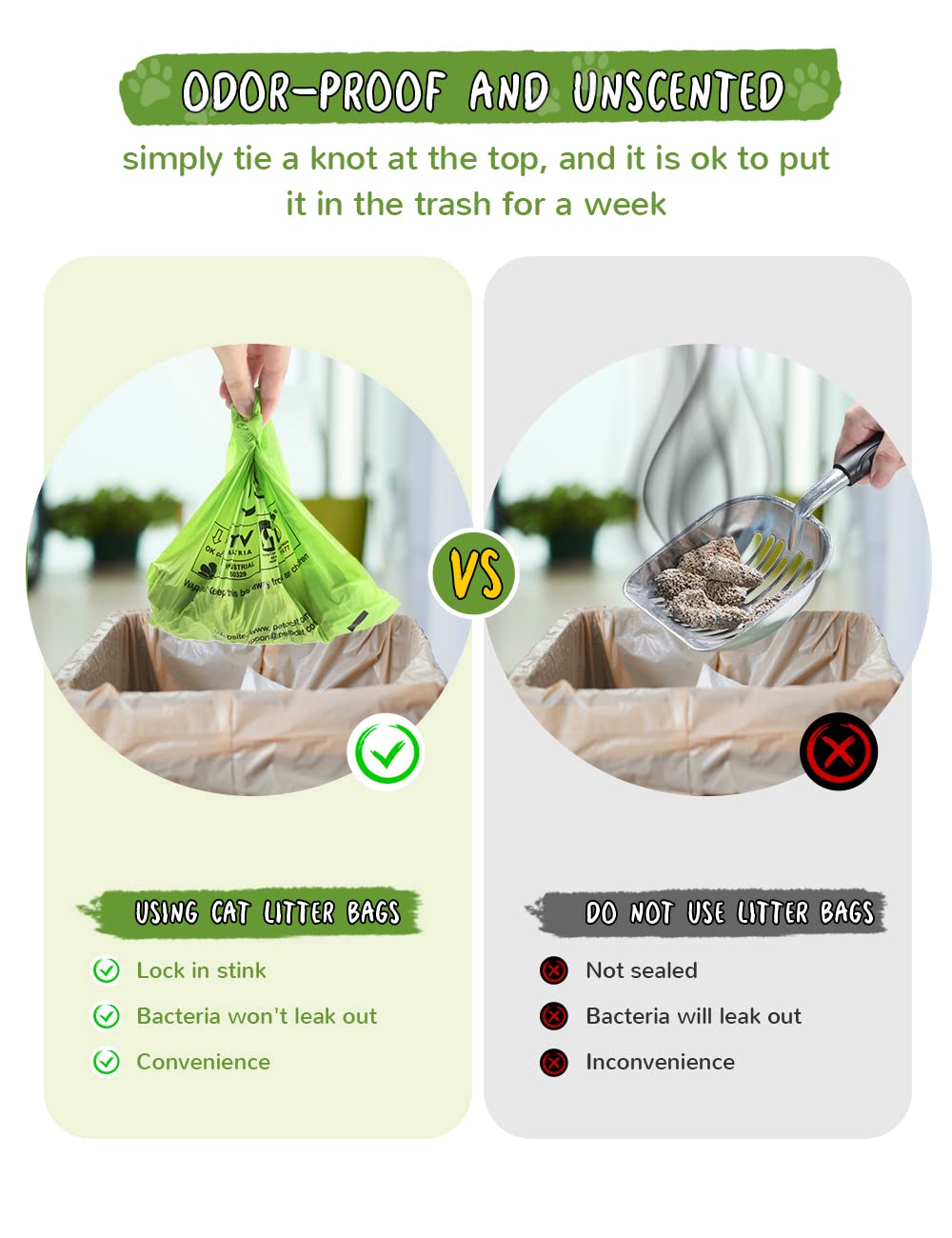 PETOCAT cat litter bags demonstrate tear-resistance under heavy waste.