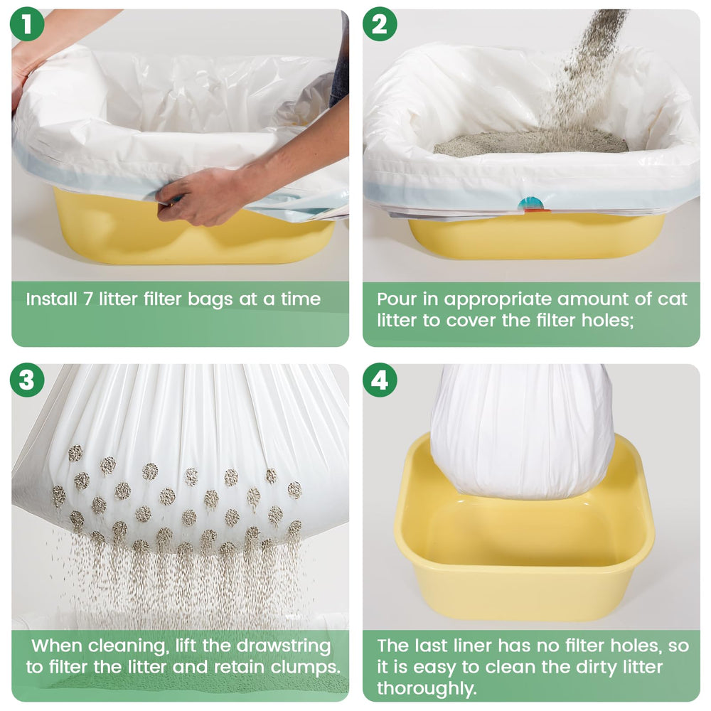 Petocat hidden pull strap feature enables easy liner changes