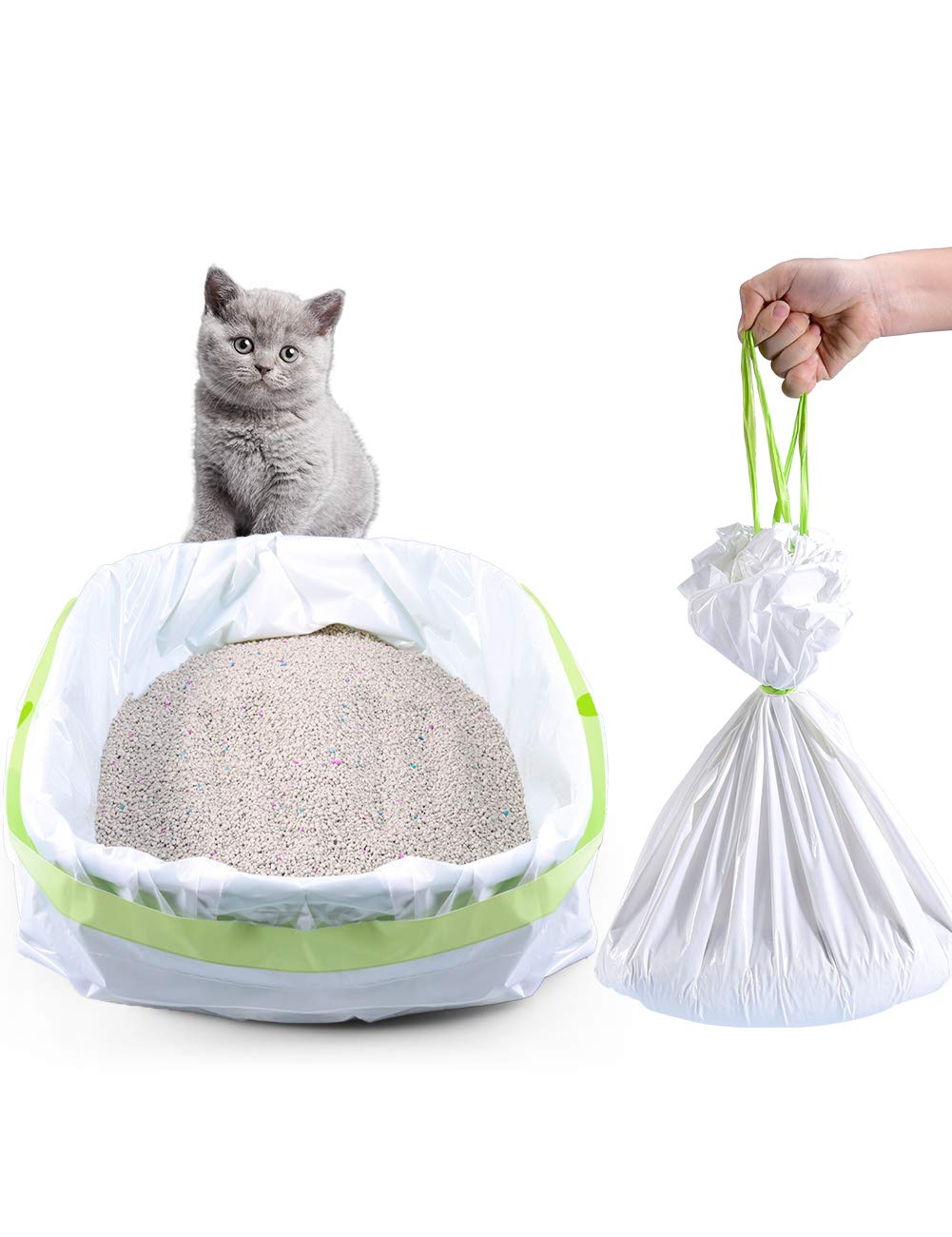 PETOCAT litter liners box setup showing extra-thick protection for mess-free disposal.