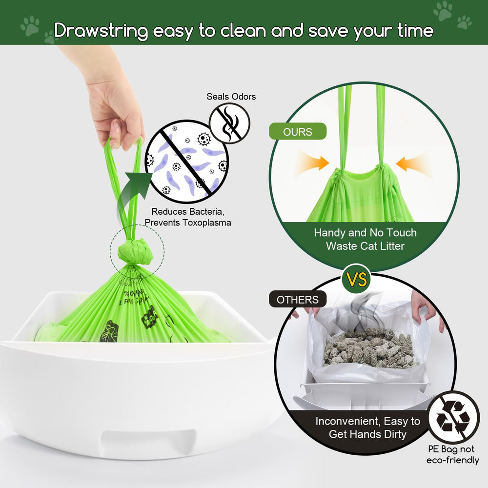 PETOCAT LR3-4 compatible litter bags - fits self-cleaning boxes for hassle-free waste management.