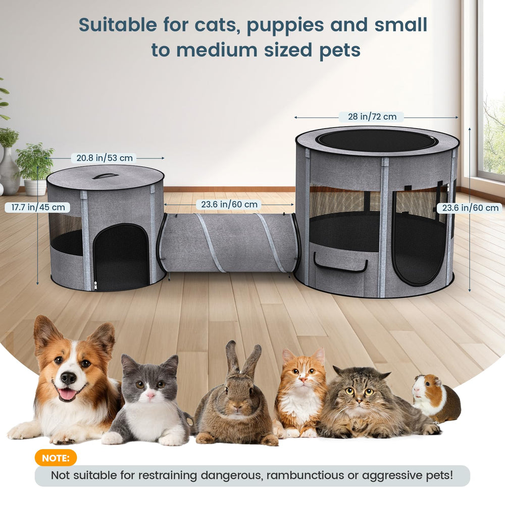 PETOCAT multi-purpose enclosure ideal for travel, camping, and temporary containment