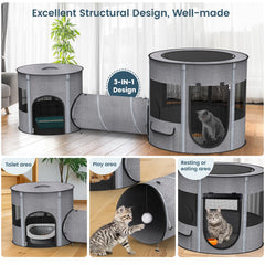 PETOCAT portable pet tent in outdoor settings supports anxious pets with familiar space