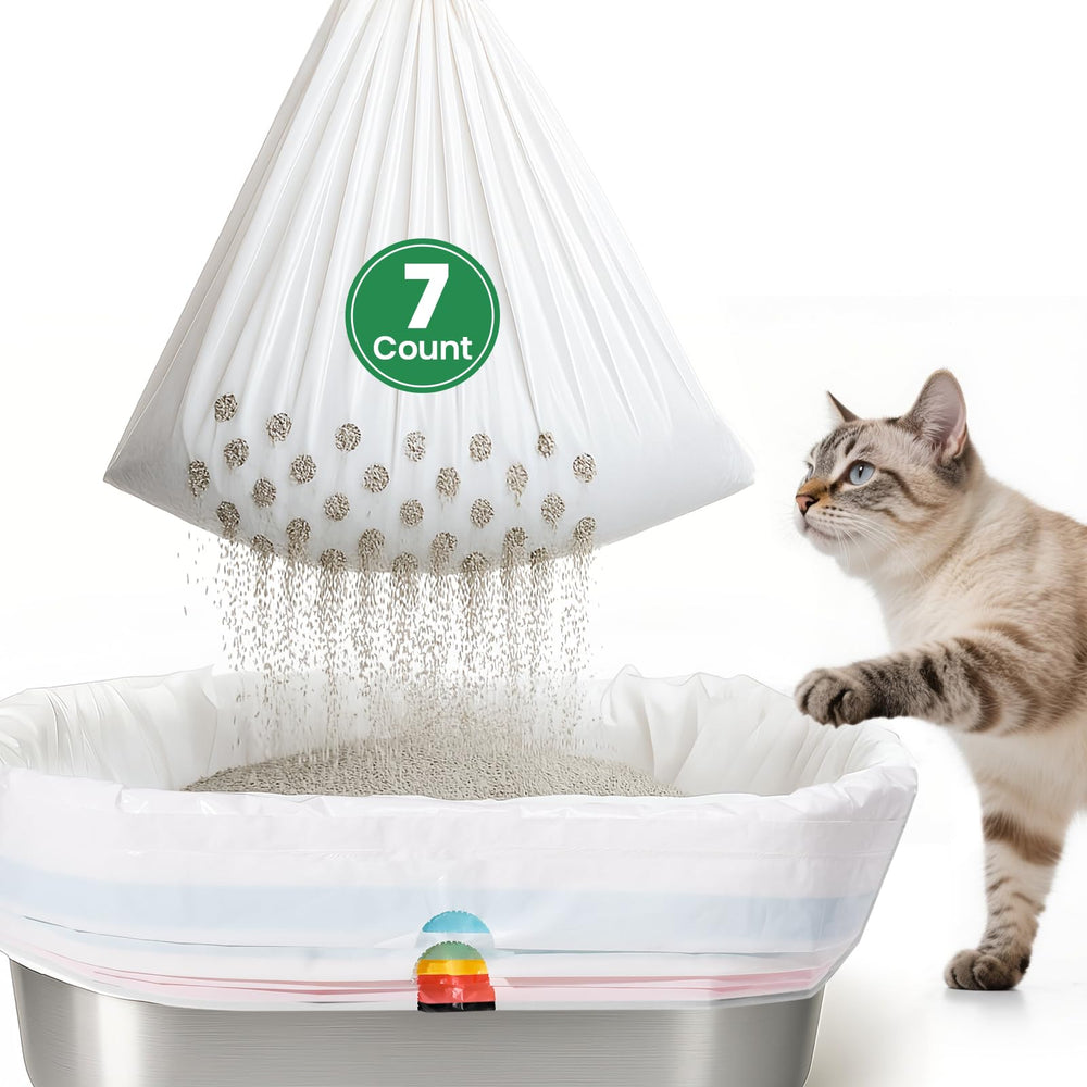 Petocat sifting litter bags setup demonstrating quick weekly cleanup