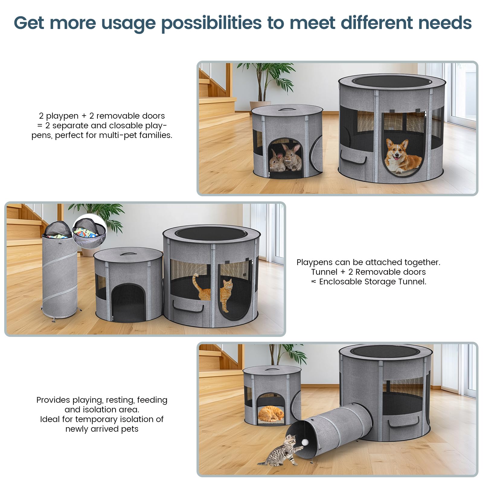 PETOCAT waterproof bottom enclosure keeps floors clean during pet activities
