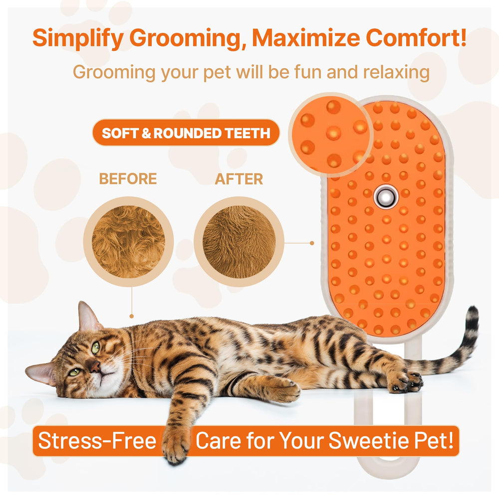 PETOMET spray tank 120ml on steam brush enables easy mist control.