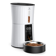Petory Timed Feeder front view with six-meal scheduling for consistent feeding