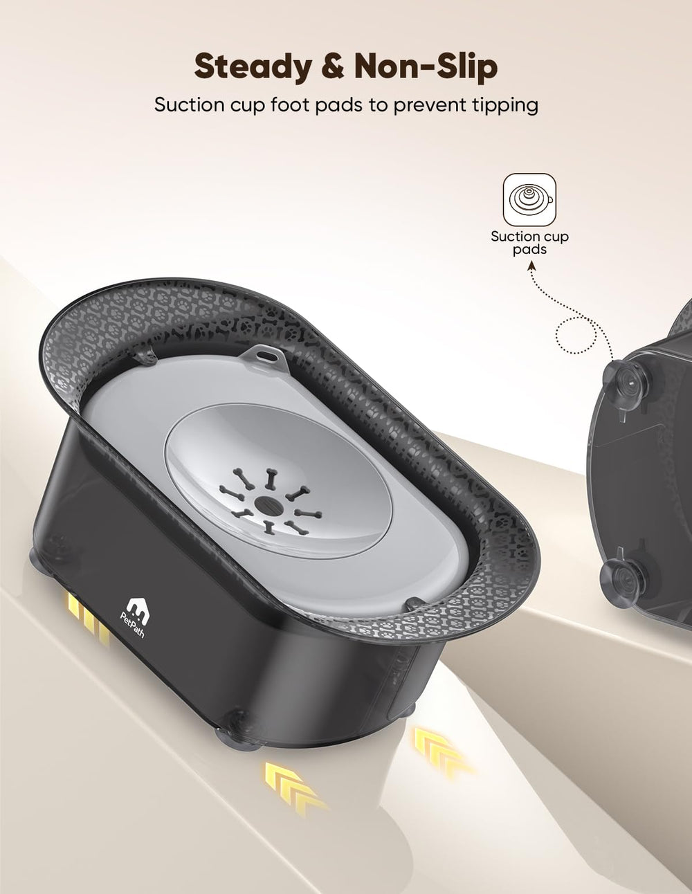 PETPATH dog water bowl no spill helps keep floors clean during paws and play