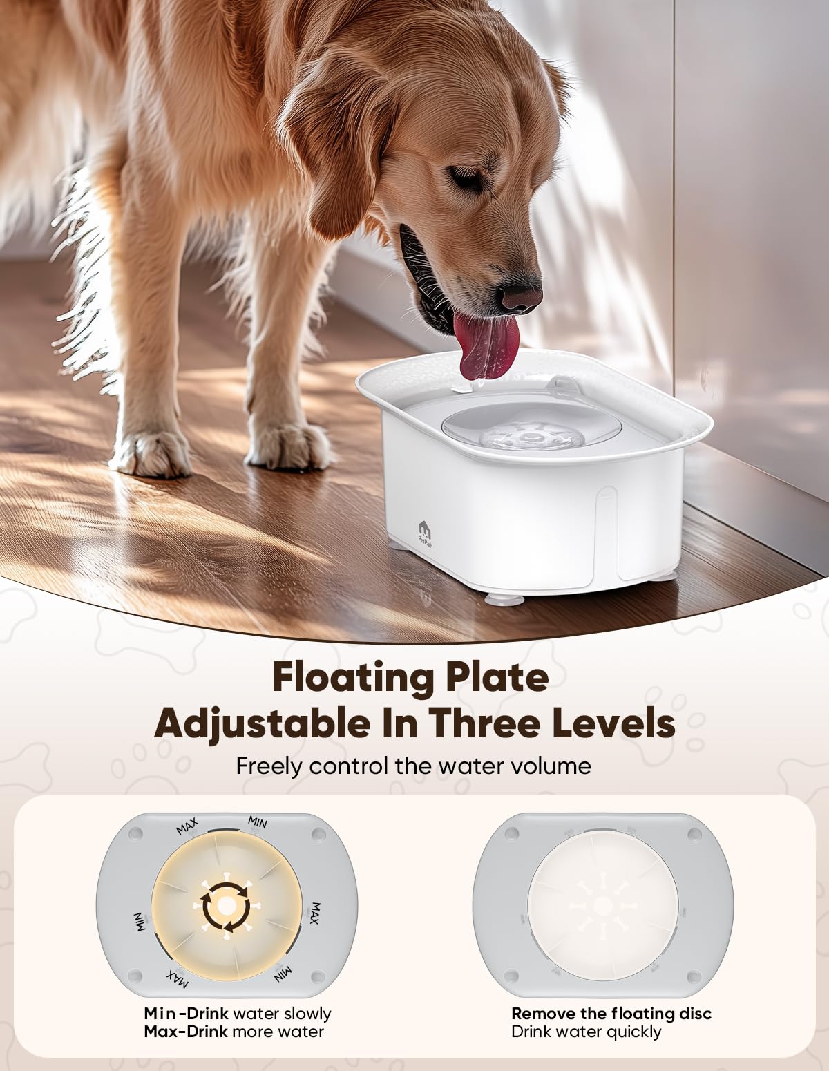 PETPATH handles on the rim simplify refilling and repositioning.