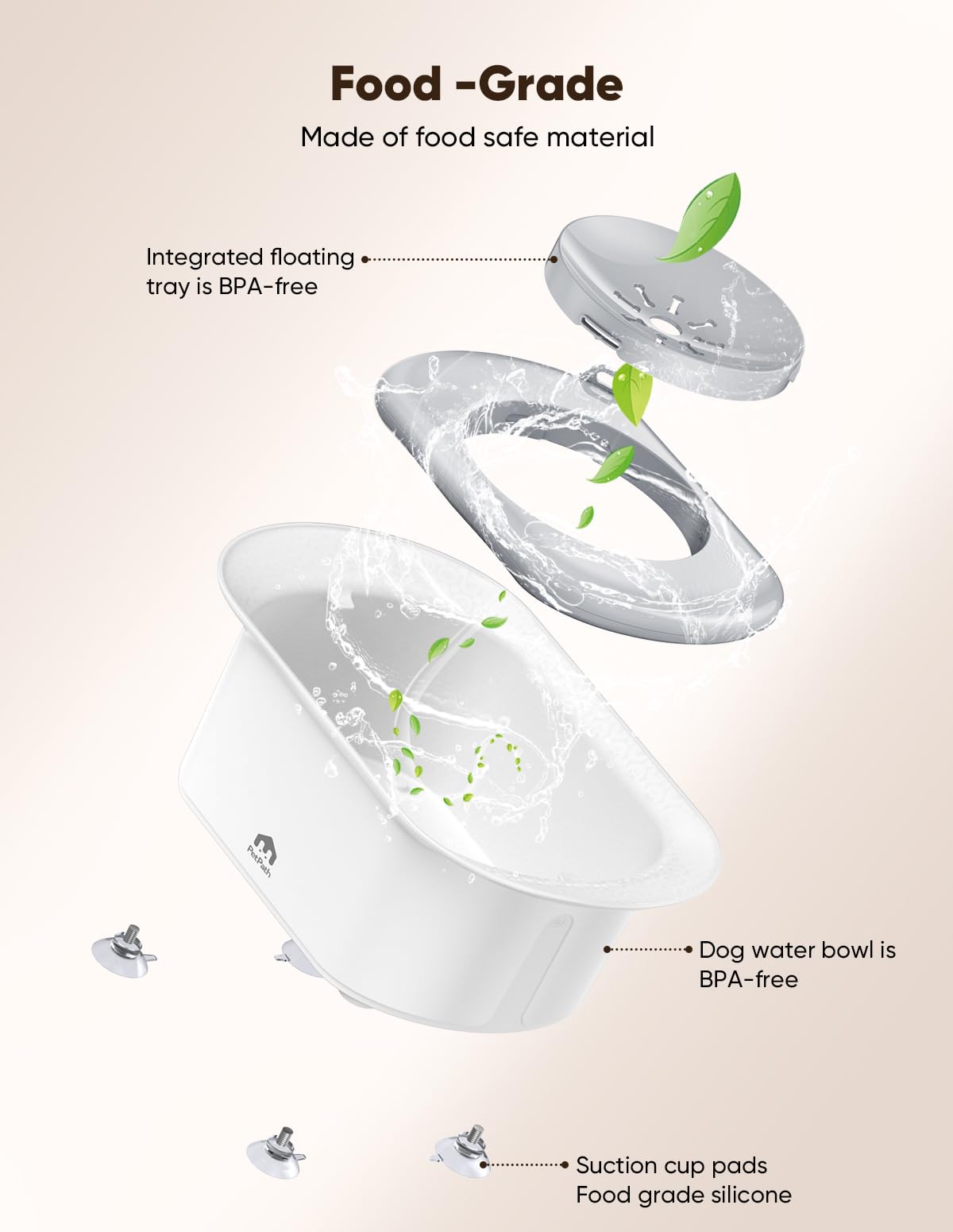 PETPATH slow-flow dispenser controls drinking pace for calmer hydration.