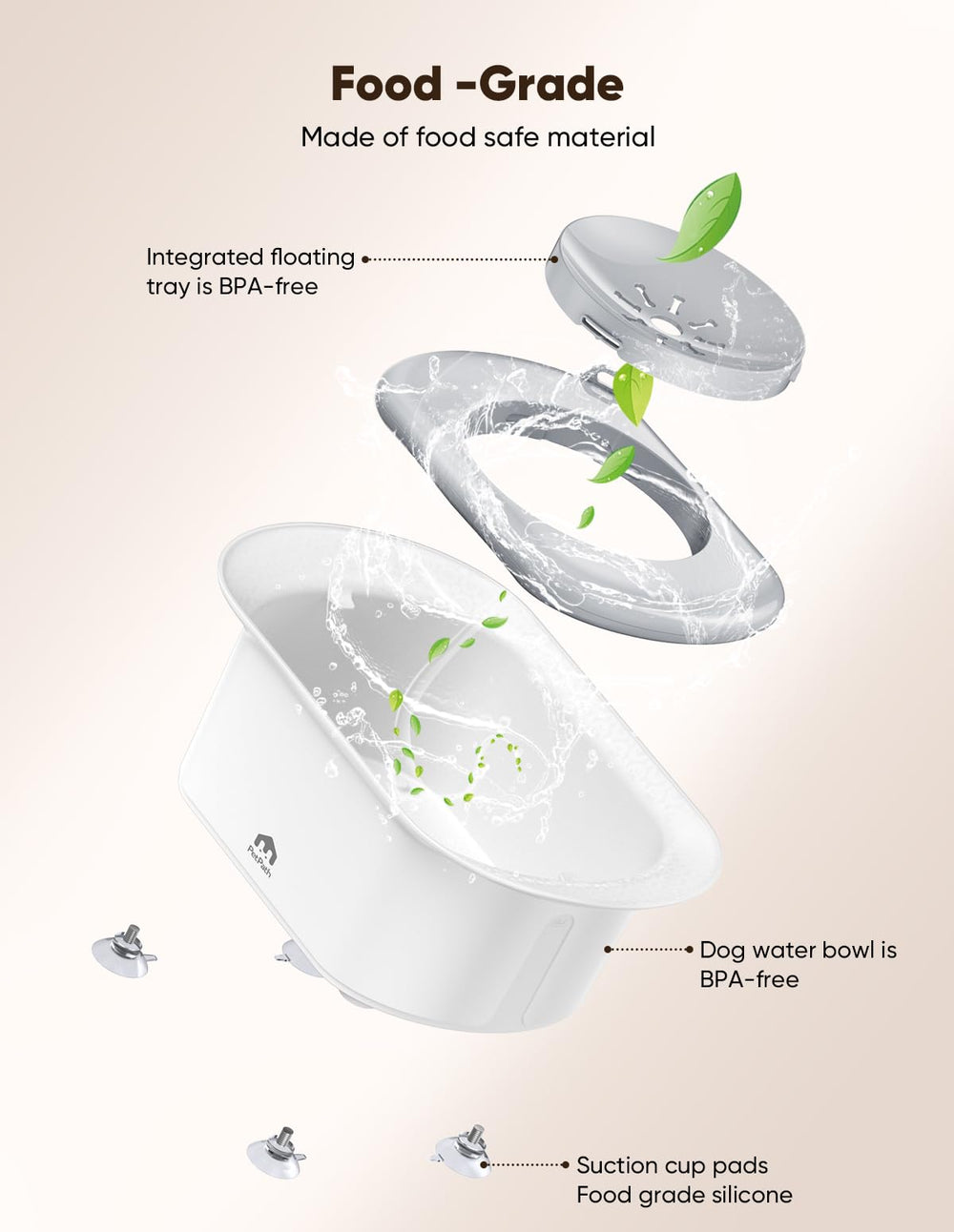 PETPATH slow-flow dispenser controls drinking pace for calmer hydration.