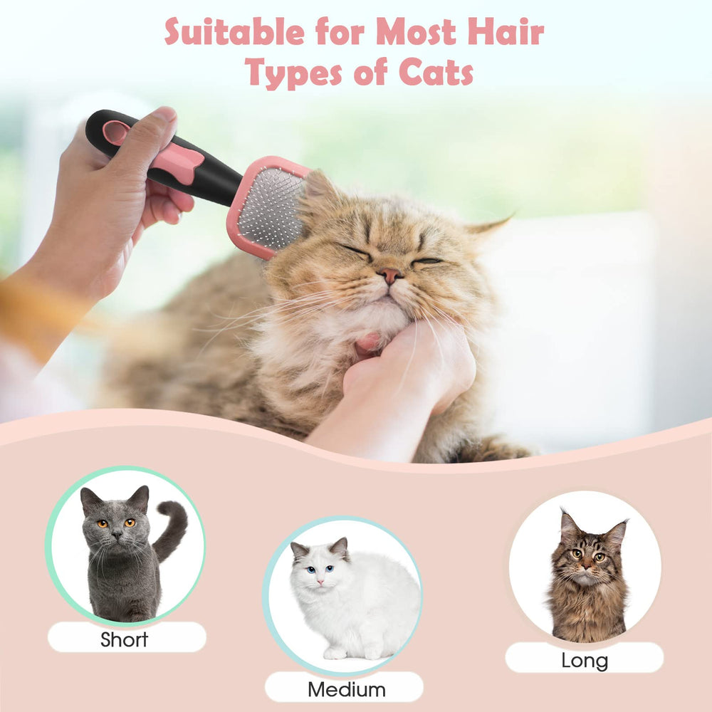 PETPAWJOY Slicker Brush for Cats and Dogs—detangle and reduce dander gently.