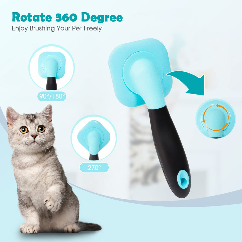 PETPAWJOY Slicker Brush massaging action promotes circulation during grooming