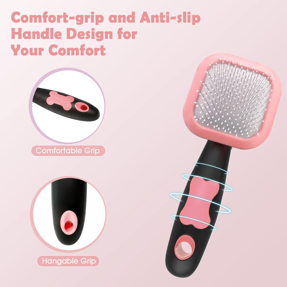 PETPAWJOY Slicker Brush Massage Mode—soothing massage during grooming sessions.