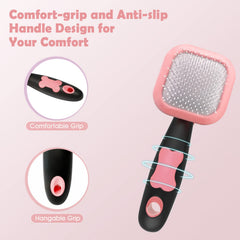 PETPAWJOY Slicker Brush Massage Mode—soothing massage during grooming sessions.