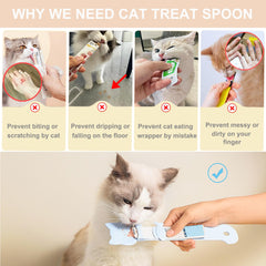 PETPAWLOVELY cat-strip feeder spoon aiding mess-free treat sharing