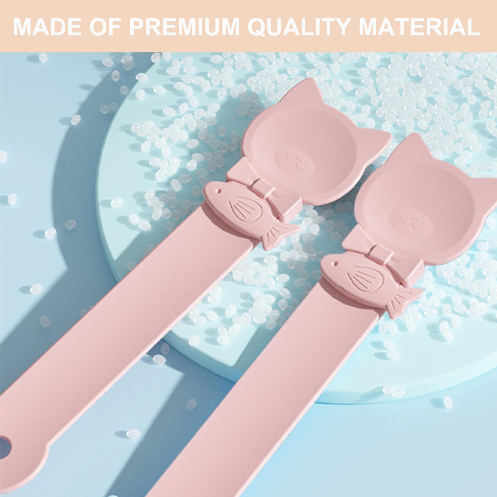 PETPAWLOVELY cat treat spoon pink hanging loop for storage