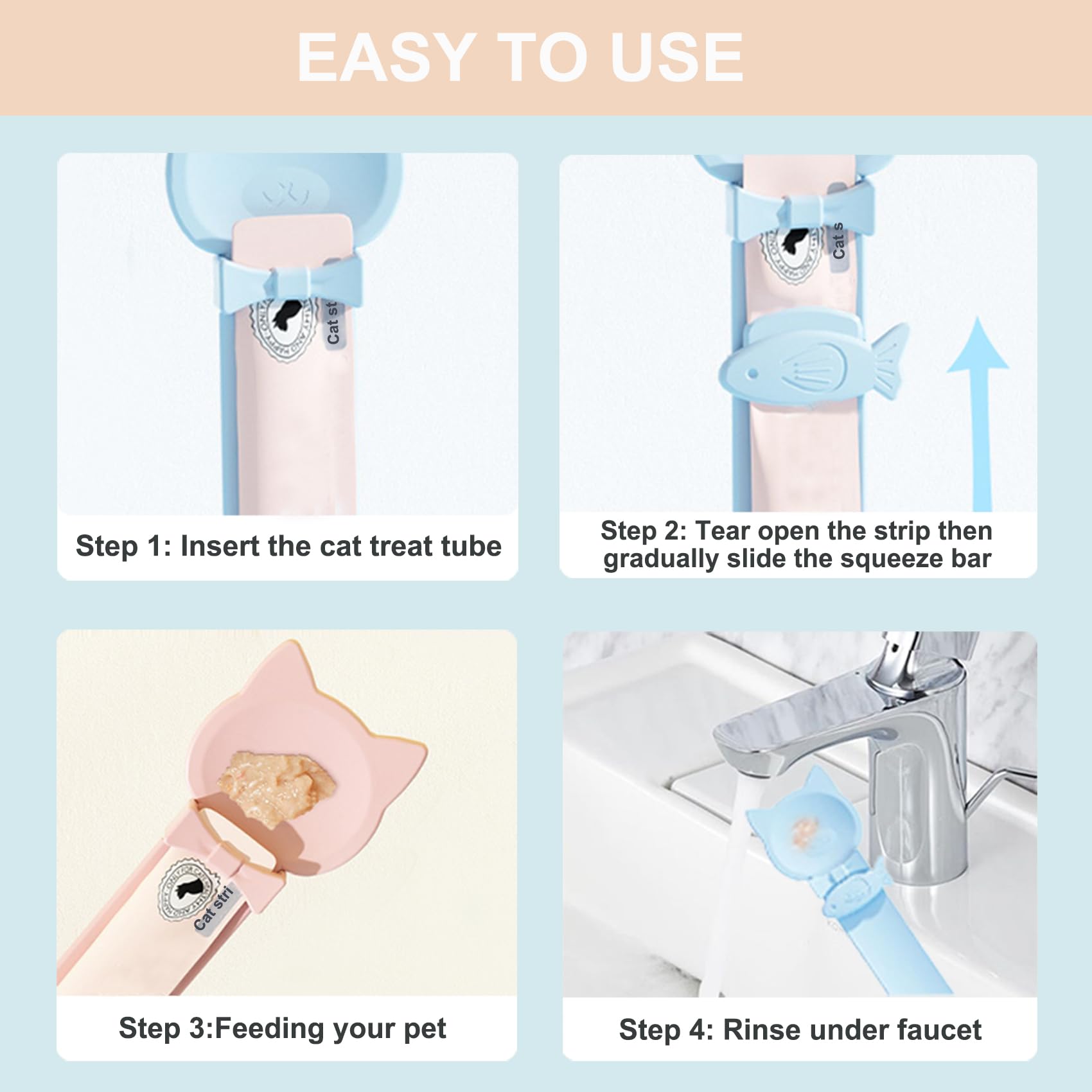 PETPAWLOVELY easy feeding spoon for licky treats keeps hands clean