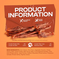 PETPHABET Digestible bully sticks beef flavor chews shown, satisfying long chew sessions and tasty beef aroma
