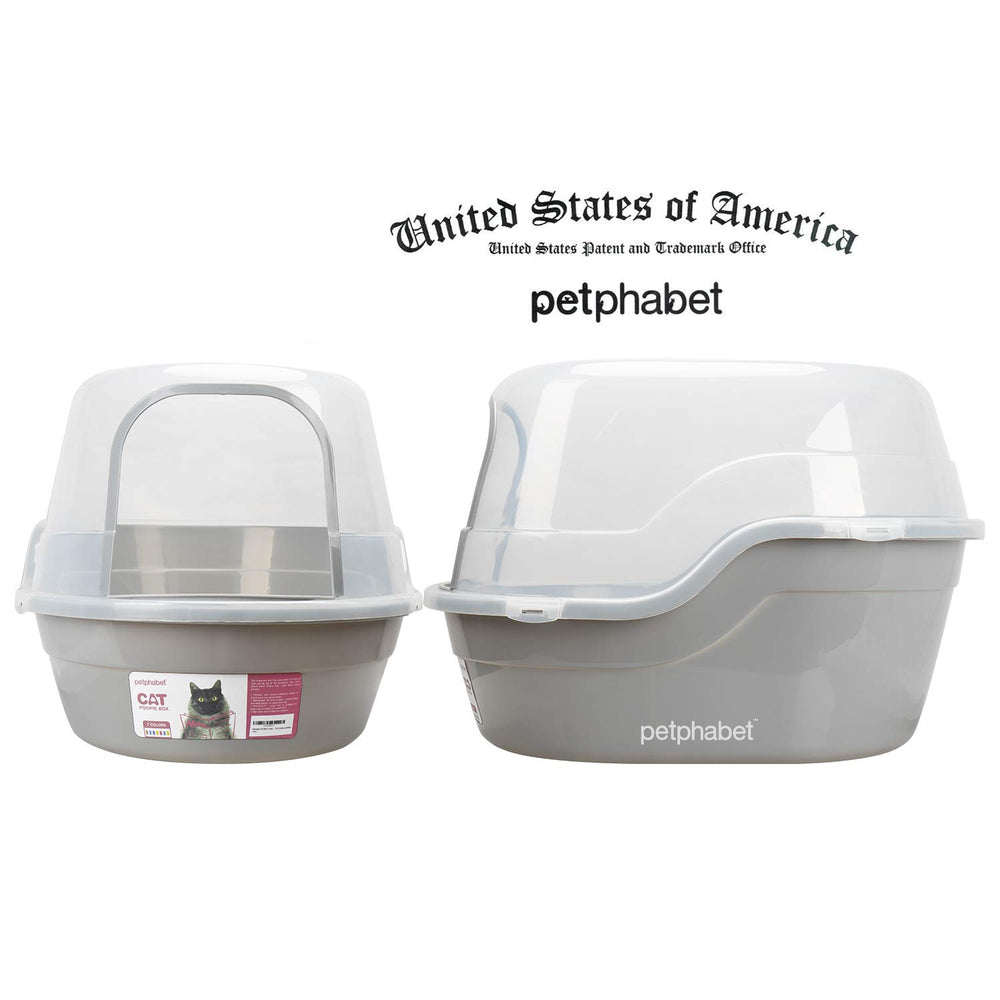 Petphabet Jumbo hooded litter box inside view highlighting roominess for comfortable cats