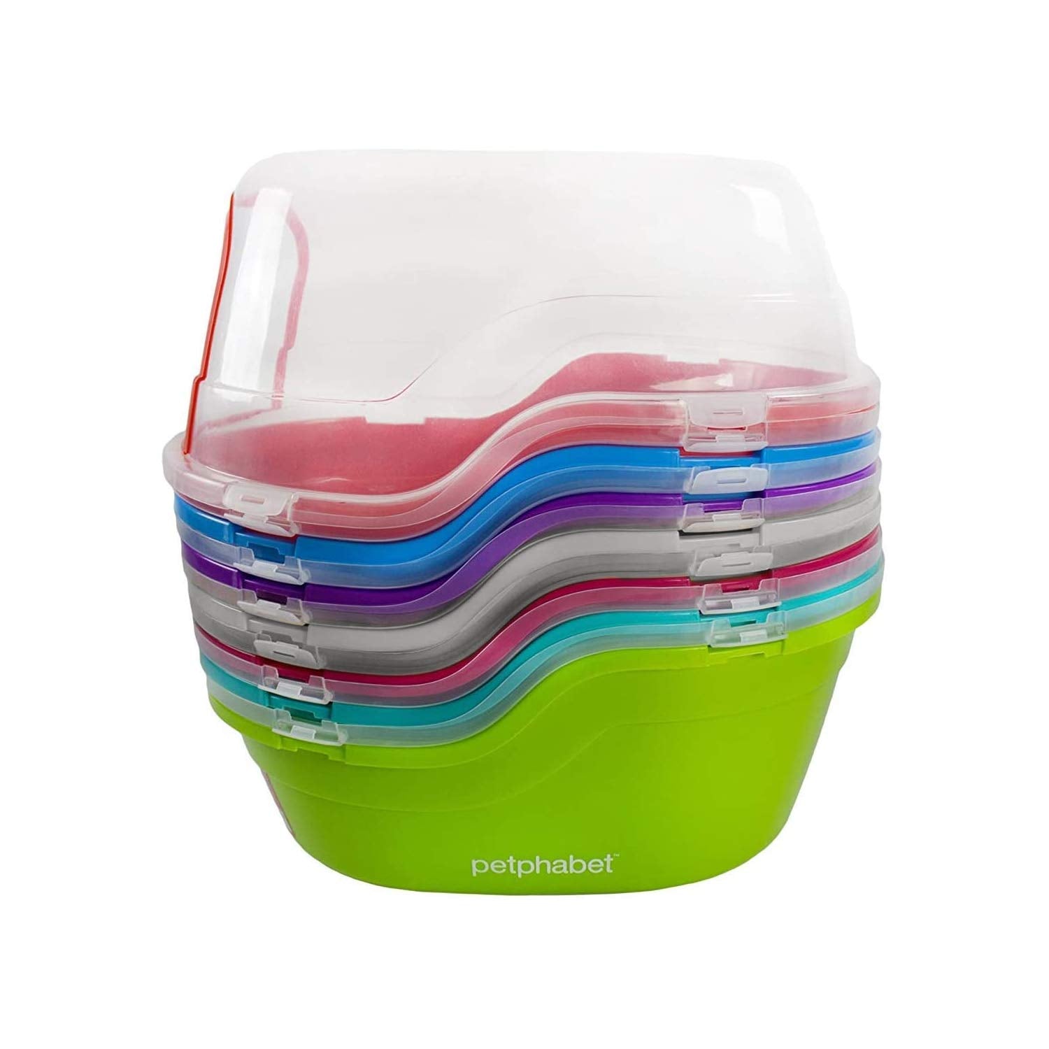 Petphabet jumbo hooded litter box studio-friendly gray design helps fit small spaces