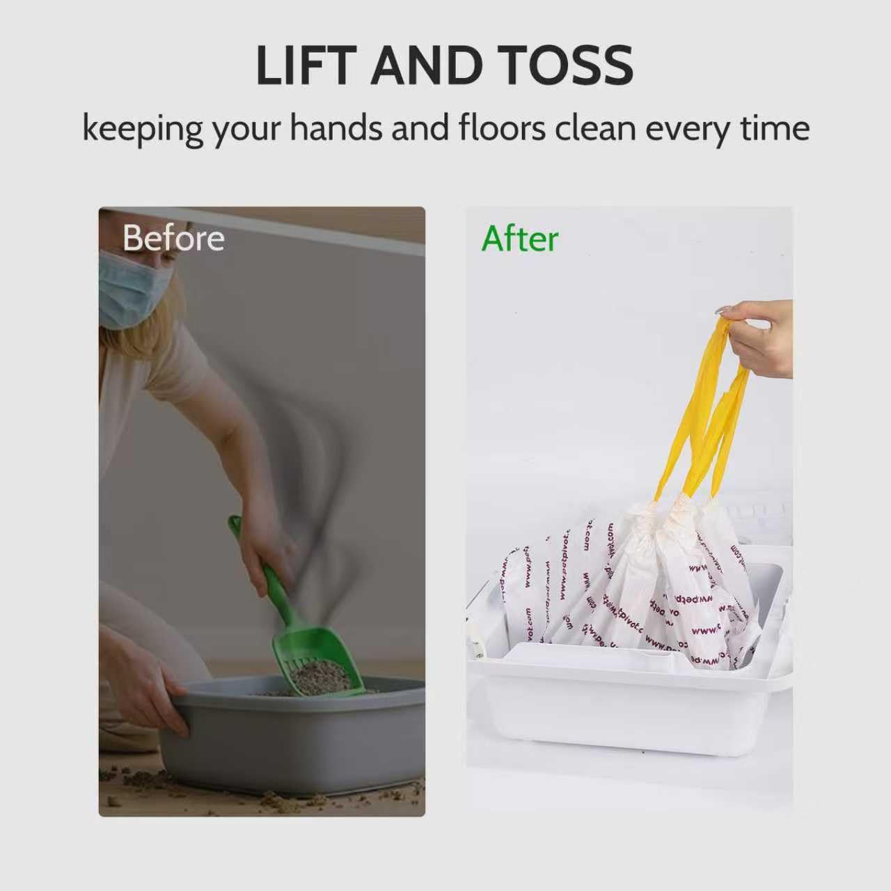 Petpivot heavy-duty leak-proof bags offer reliable mess containment for multi-cat homes.