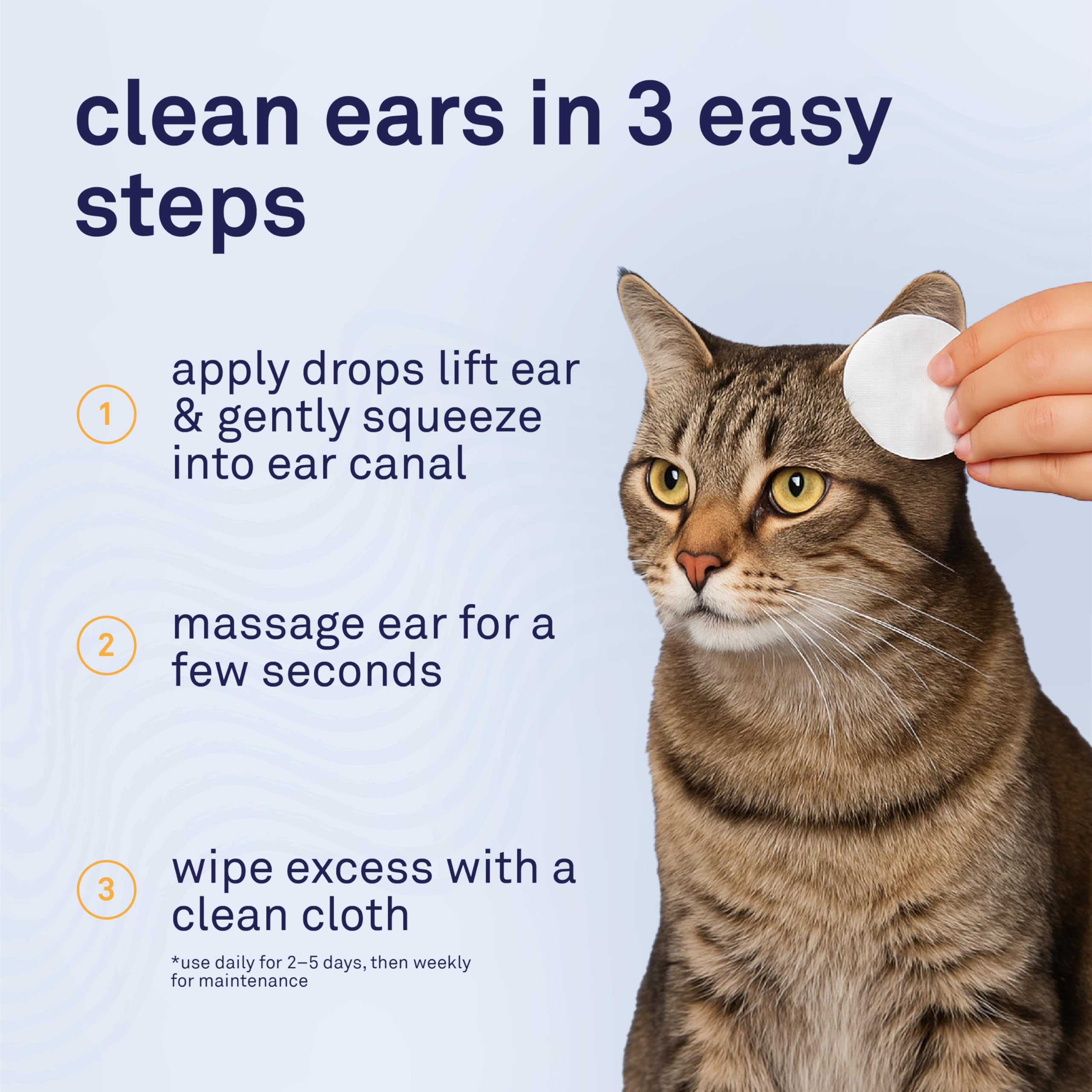Petpost Cat Ear Cleaner after-use scene suggests refreshed ears and happier pet