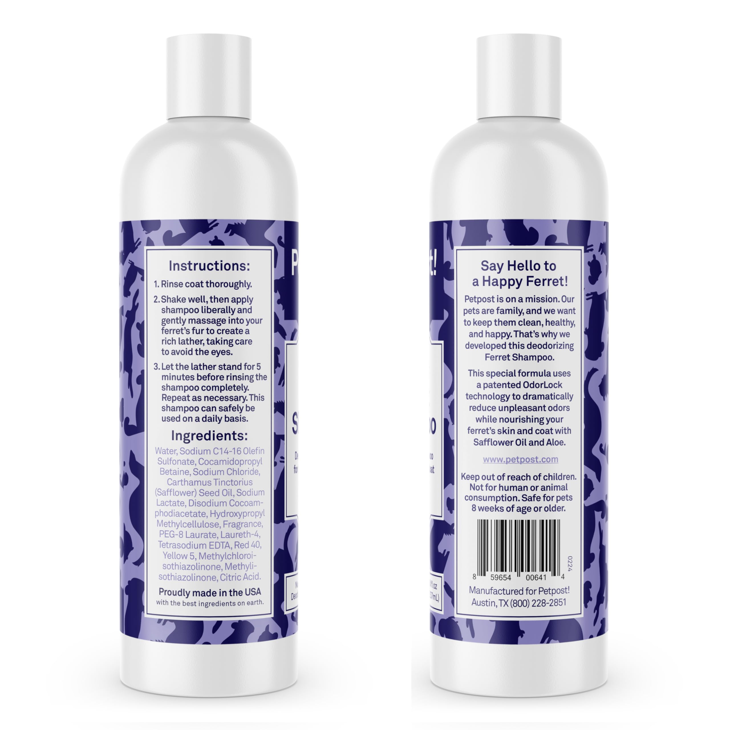 Petpost Ferret Shampoo skin and fur closeup showing healthy coat and comfort
