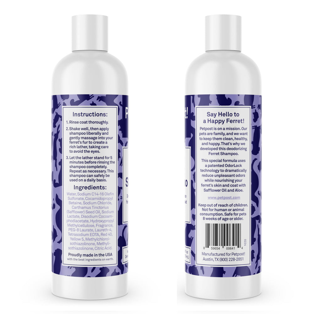 Petpost Ferret Shampoo skin and fur closeup showing healthy coat and comfort