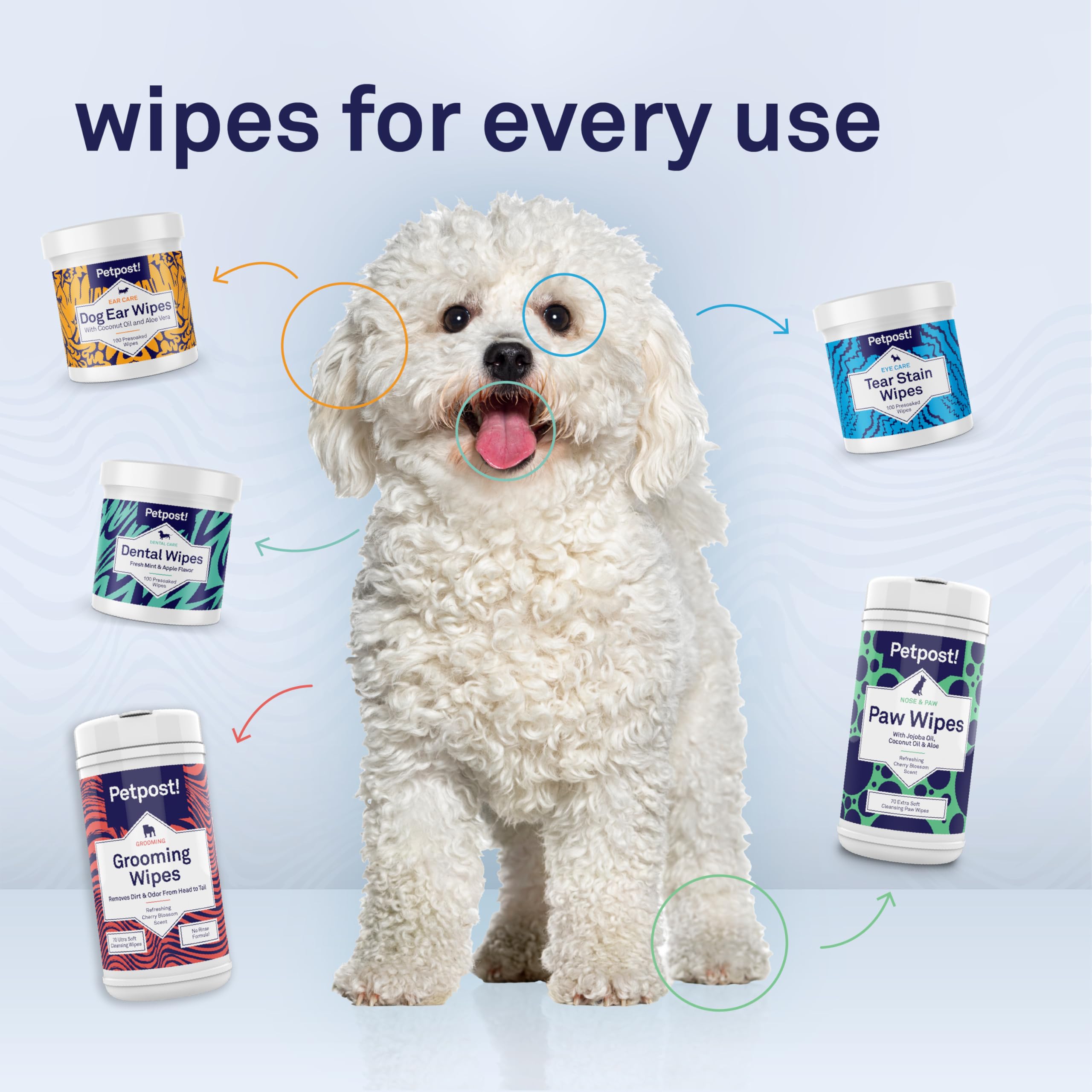 Petpost Tear Stain Wipes aloe vera glycerin provides gentle hydration