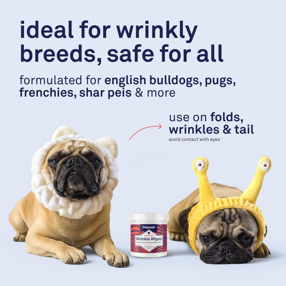Petpost Wrinkle Wipes made-in-usa packaging emphasizes quality and eco-aware pet care