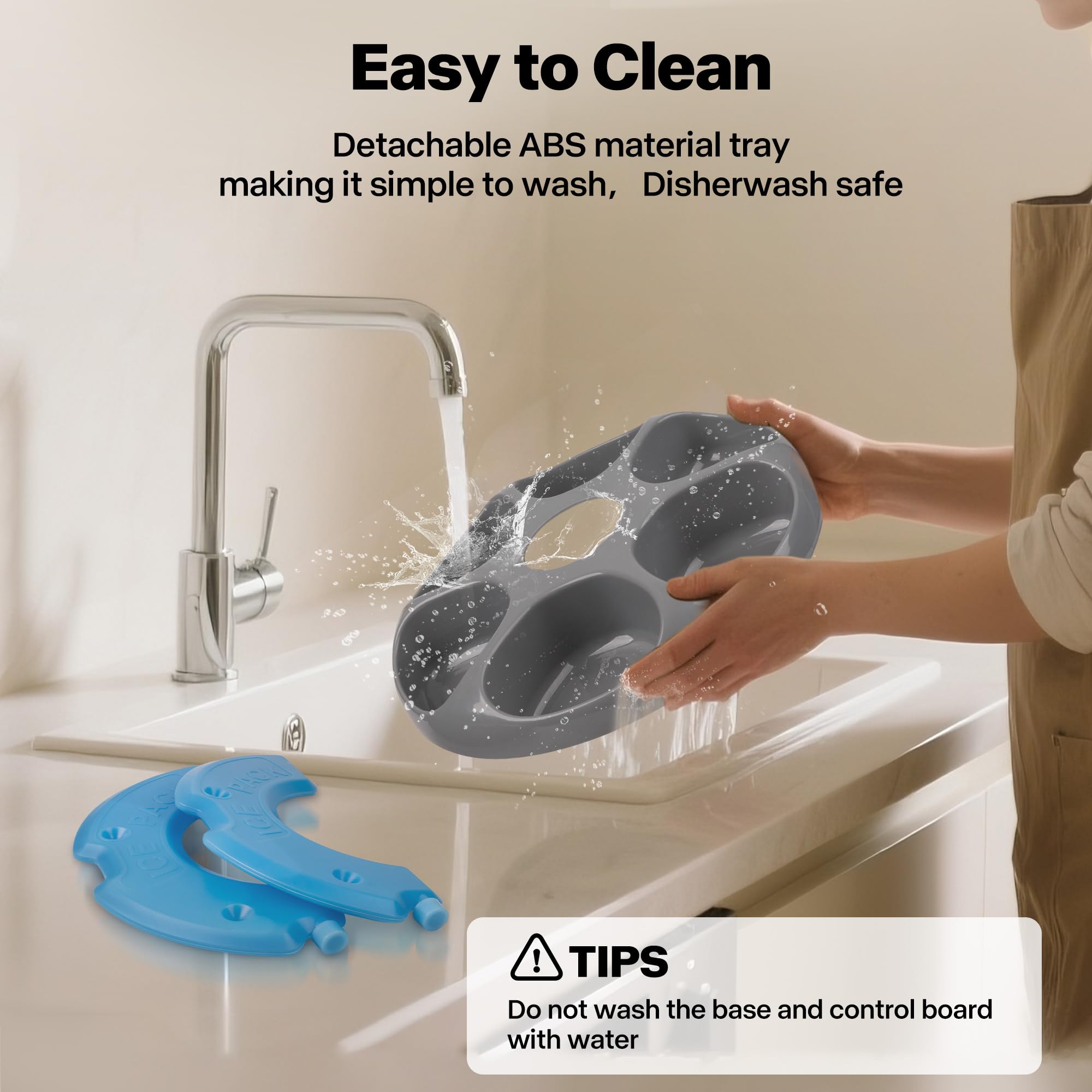 Pet Prime detachable lid trays simplify cleaning and maintenance.