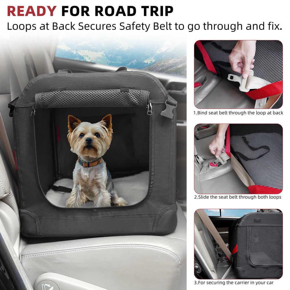 Petprsco carrier mesh ventilation four sides for air flow and visibility