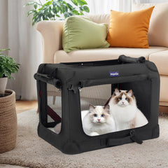 Petprsco carrier steel frame assembly highlighting sturdy, quick setup for on the go
