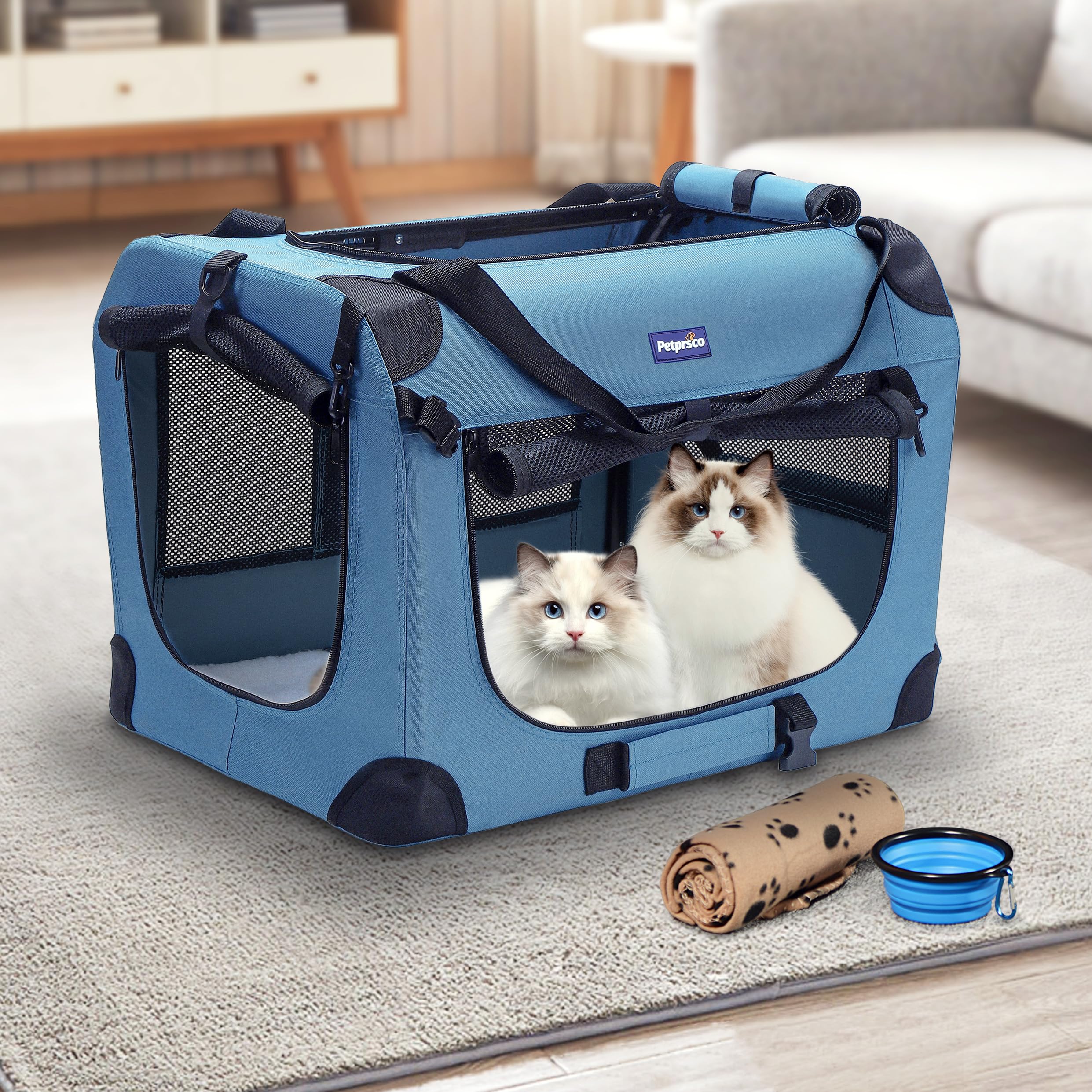 Petprsco travel crate interior view showing space and visibility