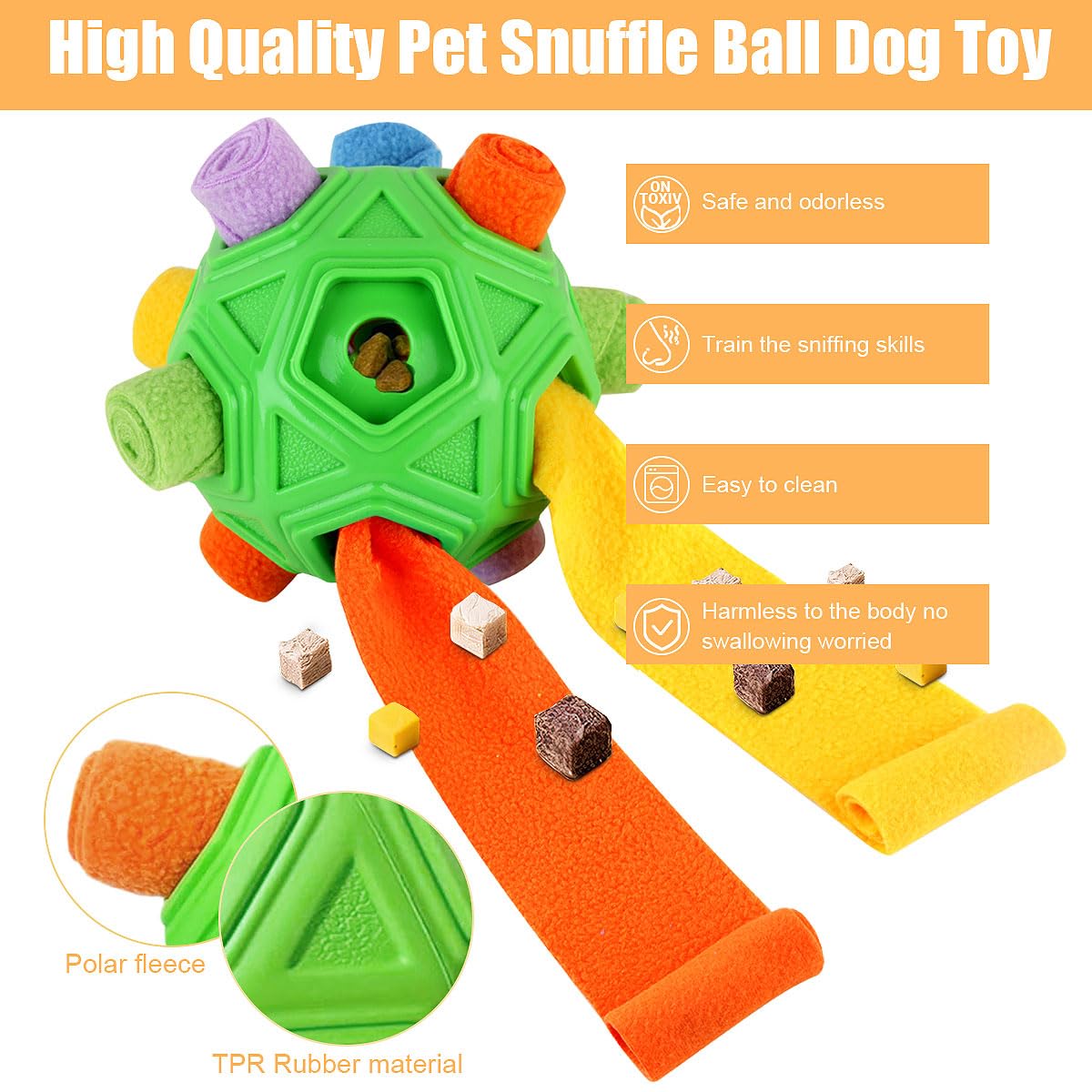 Petration Puzzle de alimento lento, perro olfatea para encontrar snacks