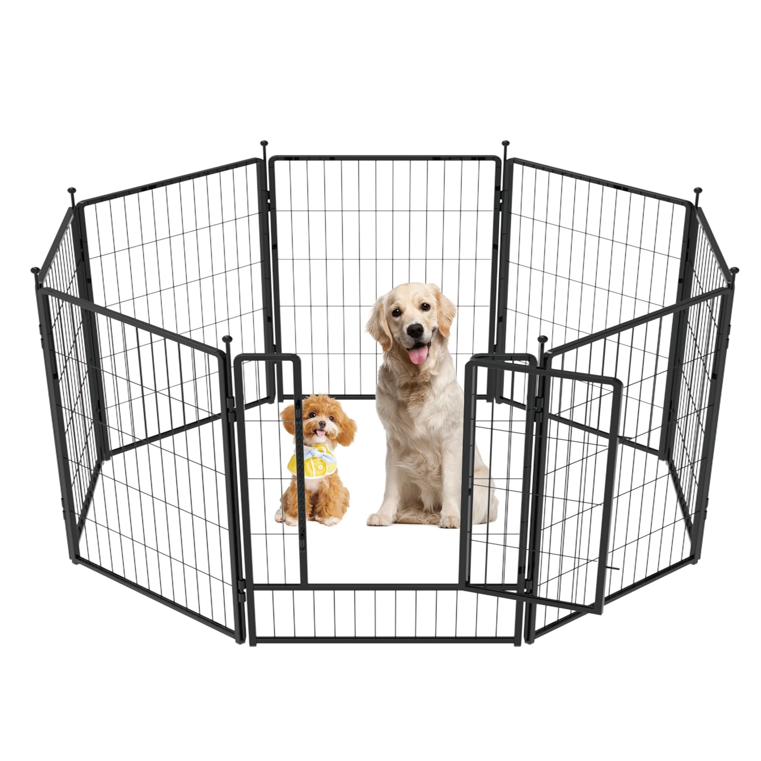 PETREEK dog playpen 42in 8 panels ready for indoor or outdoor use