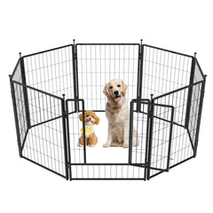 PETREEK dog playpen 42in 8 panels ready for indoor or outdoor use