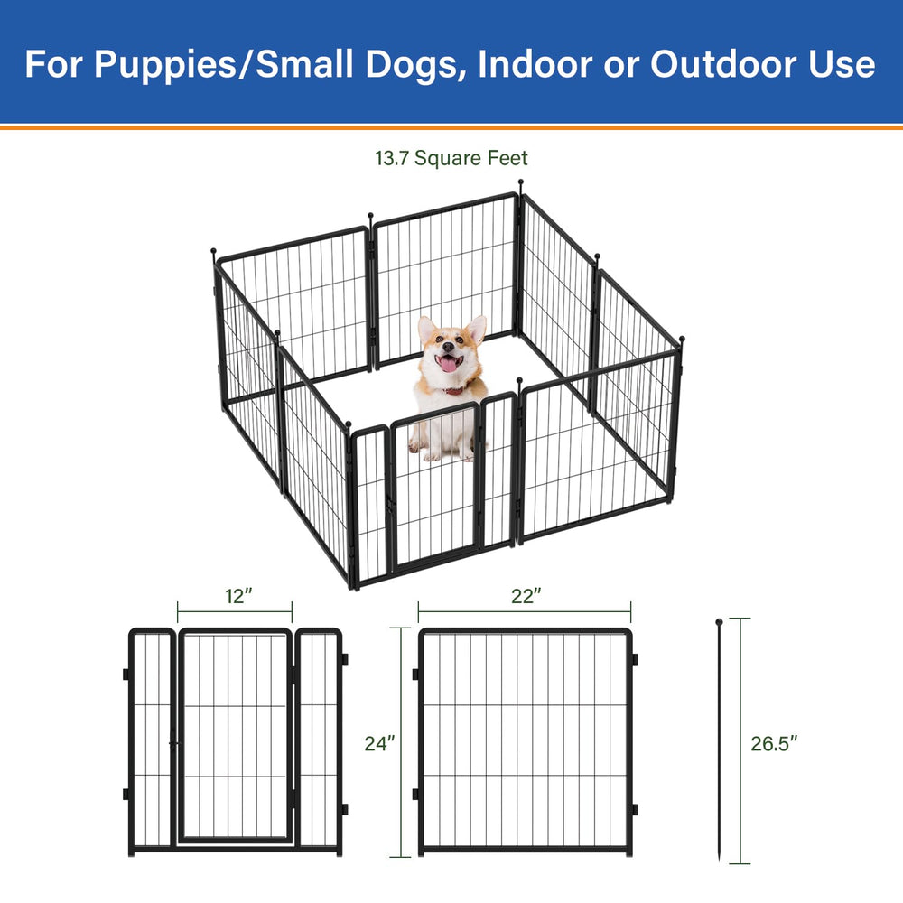 PETREEK Dog Playpen heavy-duty rust-resistant metal for durability
