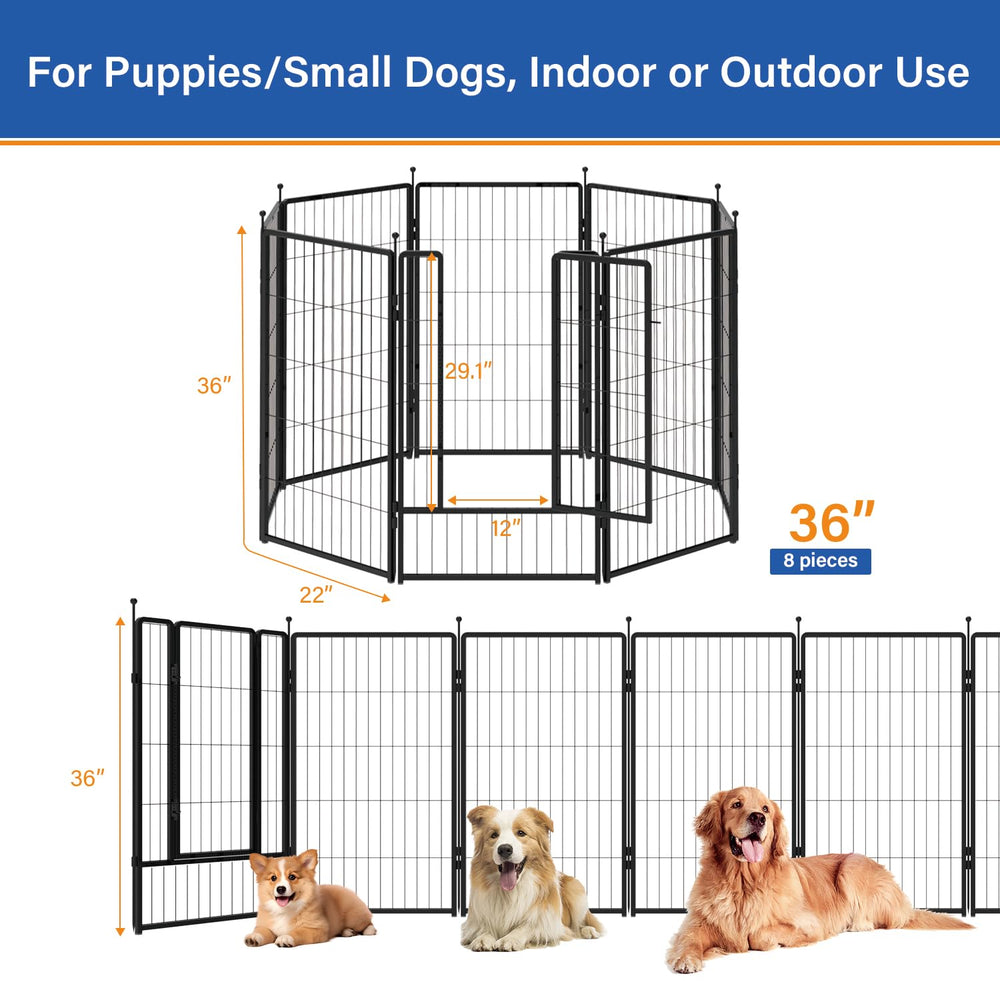 PETREEK dog playpen stable ground ensures secure placement on grass or patio.