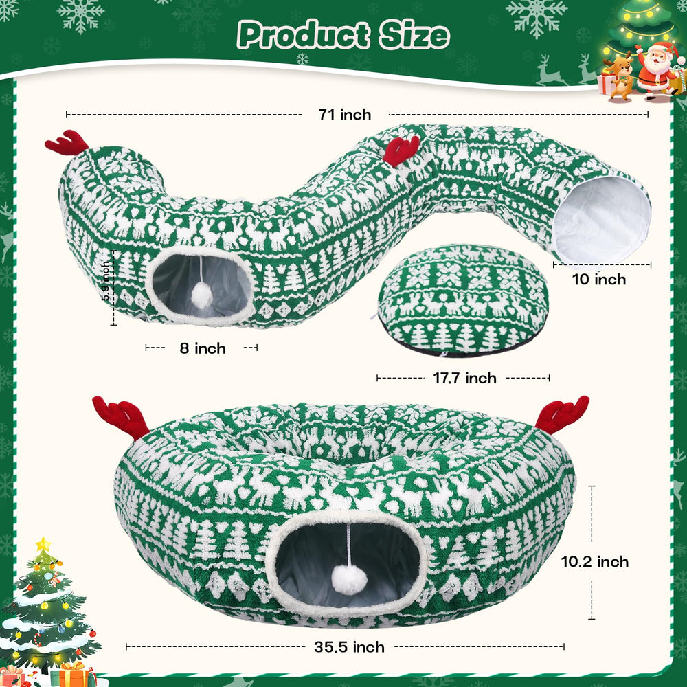 Petrendy Cat Tunnel collapsible design enables easy storage and on-the-go setup.
