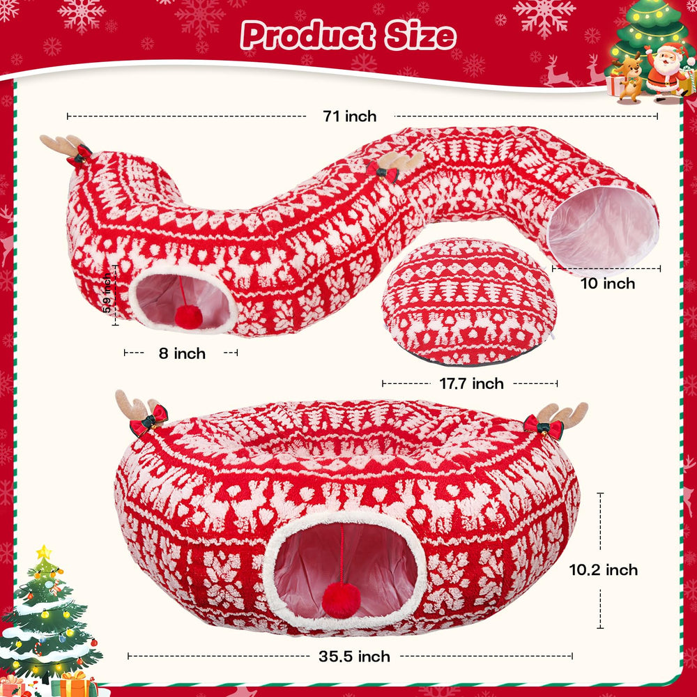 Petrendy cat tunnel dual-exit ball design encourages interactive play