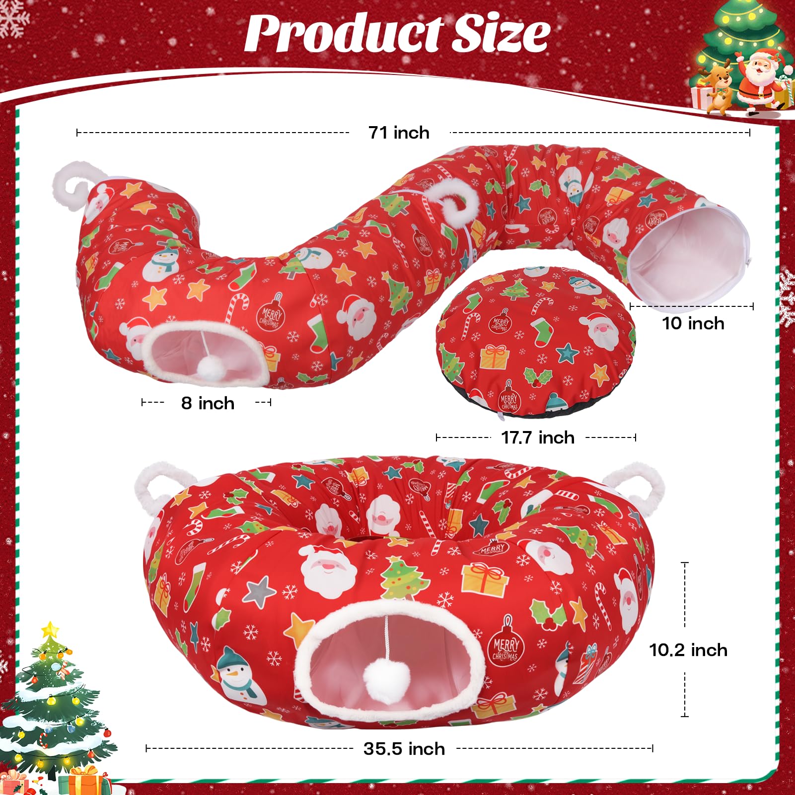 Petrendy cat tunnel dual-exit image highlights interactive play and accessible entry.