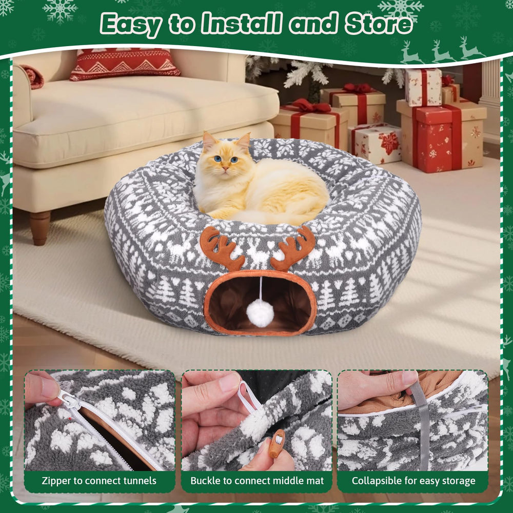 Petrendy Cat Tunnel Foldable and Portable offers easy storage for outdoor adventures.