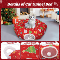 Petrendy cat tunnel soft fabric close-up emphasizes comfy hideaway for naps.