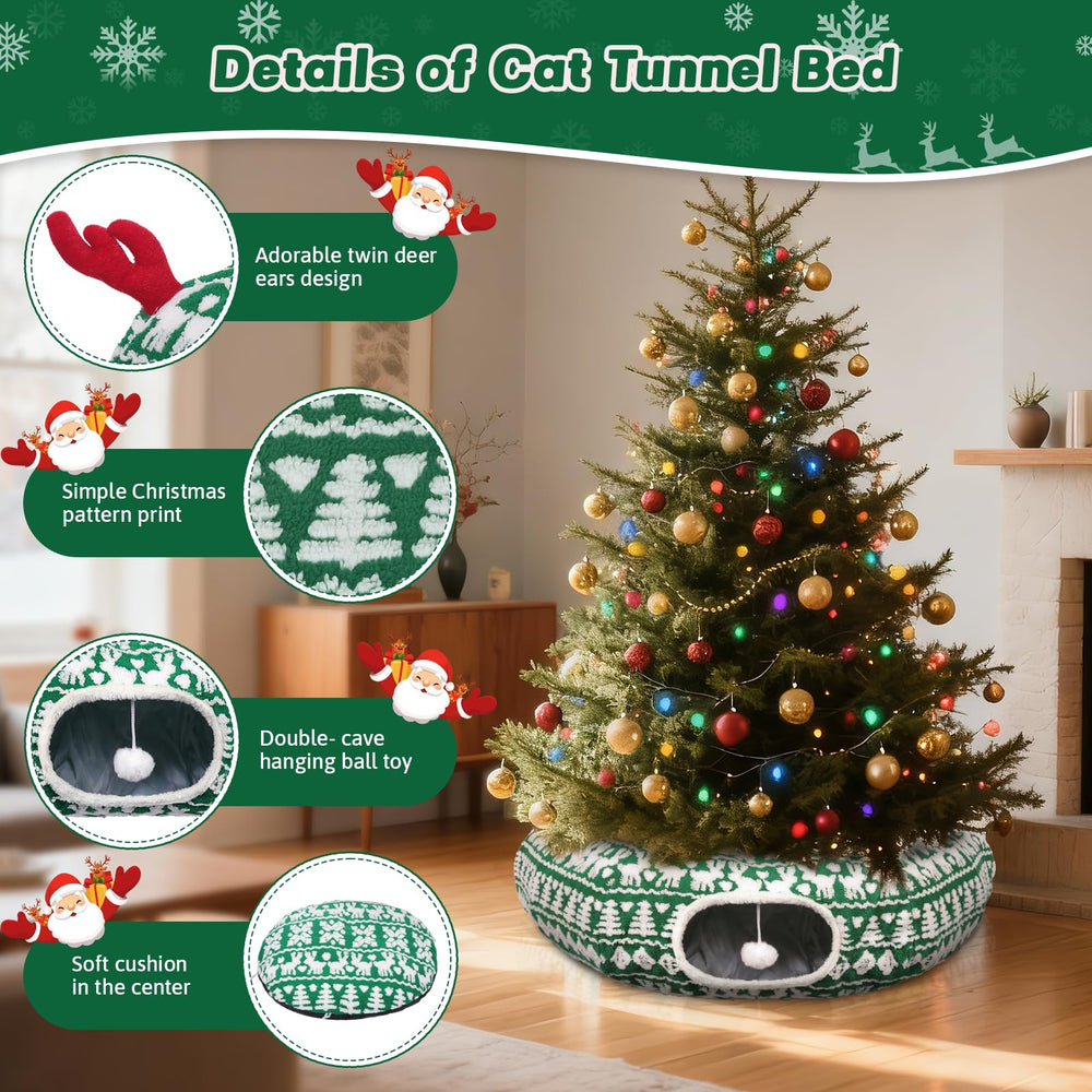Petrendy Cat Tunnel washable center bed simplifies cleaning after playful sessions.