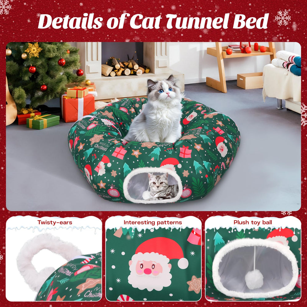 Petrendy Christmas Tree Tunnel guard helps protect decorations from curious paws