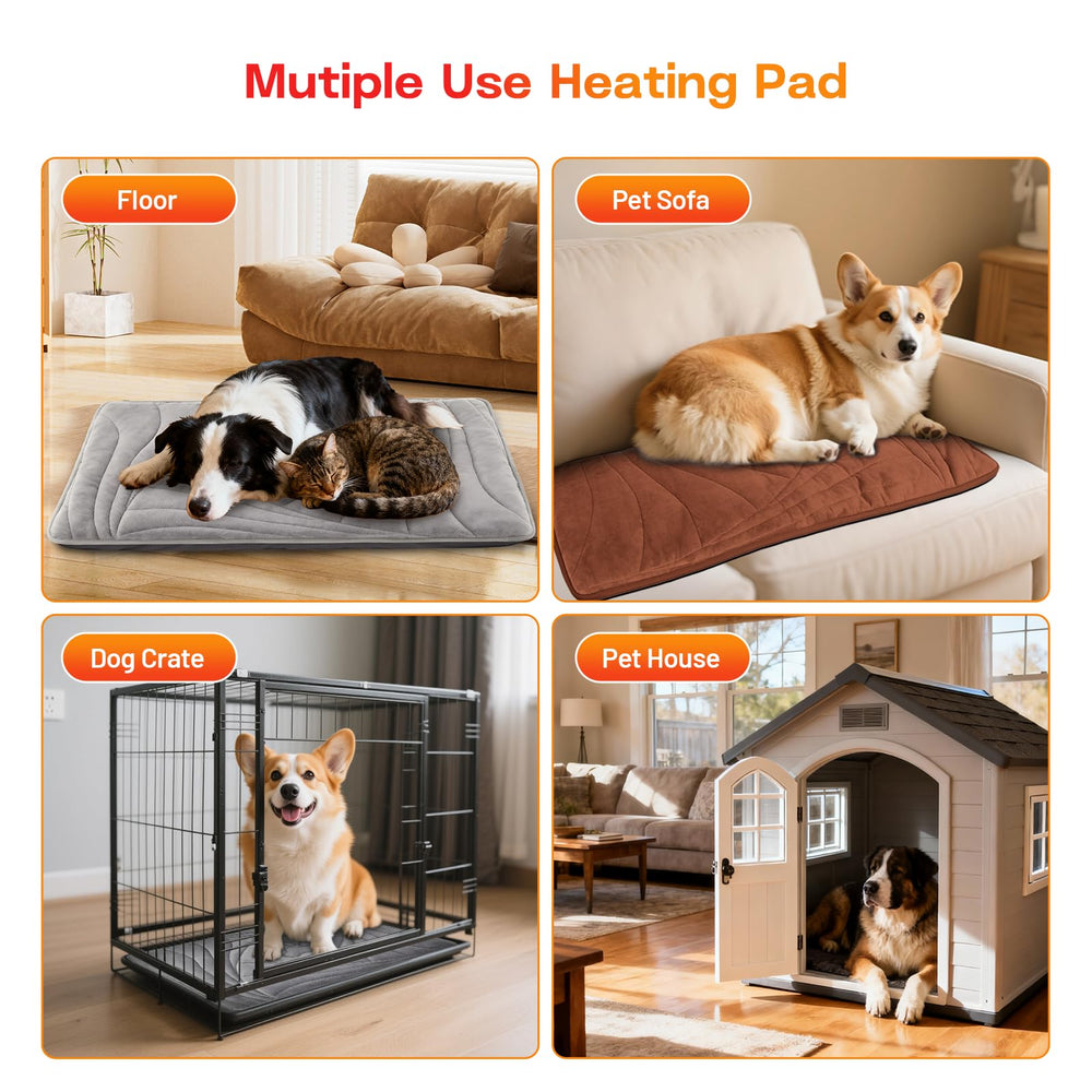 Petrendy dog heating pad timer-settings with 9 temperatures and 5 modes