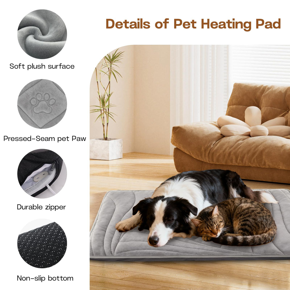 Petrendy large-dog heating pad five timer modes offer flexible heating intervals.